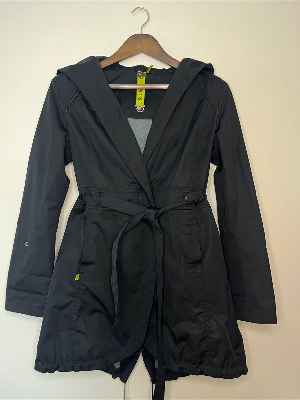 Soia & Kyo Black Hooded Utility Jacket 
Size Medium
